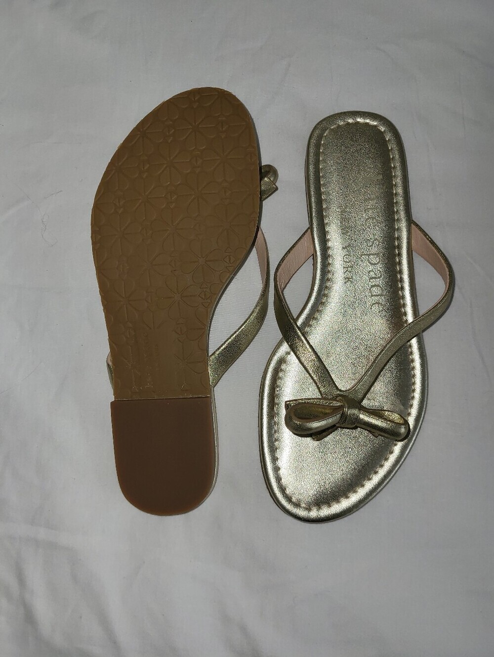 Kate Spade Metallic Gold Sandals - Picture 2 of 2